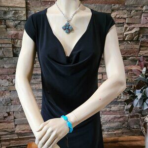 Black draped blouse/Top